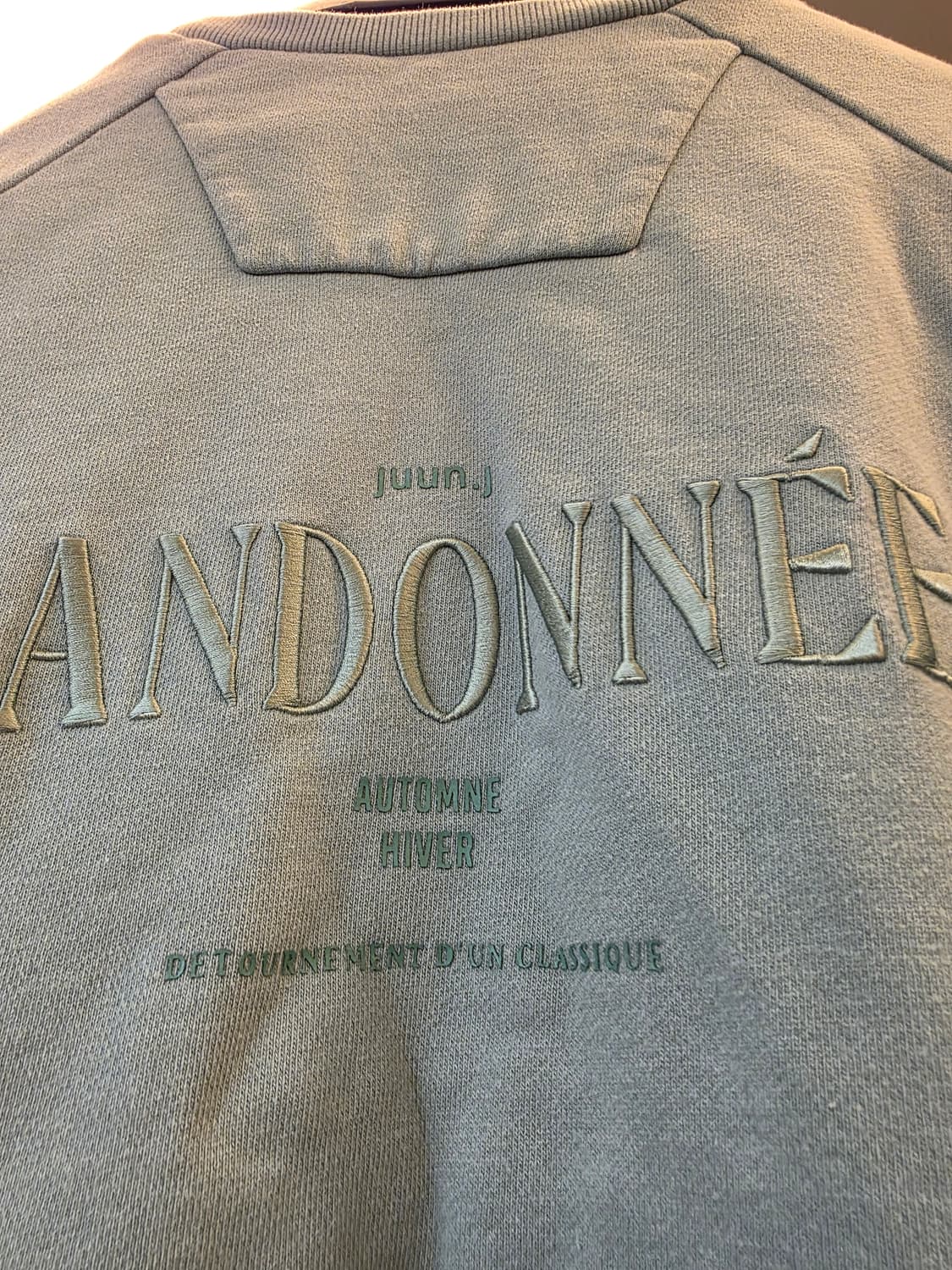 [M]준지 란도니 맨투맨 블루 상품이미지3