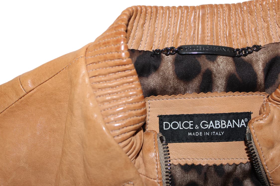 돌체앤가바나 크롭 레더 봄버 자켓 상품이미지2