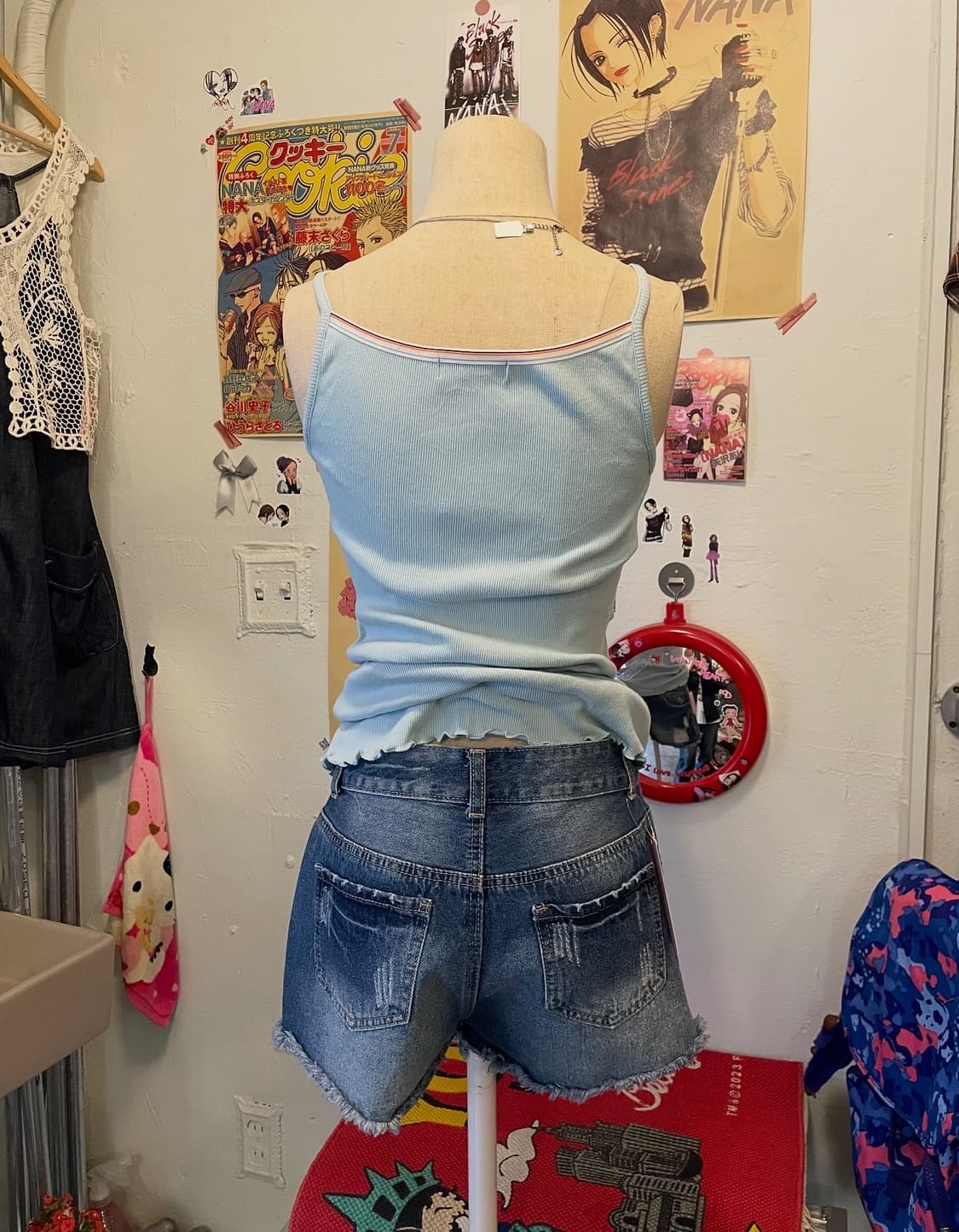 스터드 데님반바지 [무배] 상품이미지2