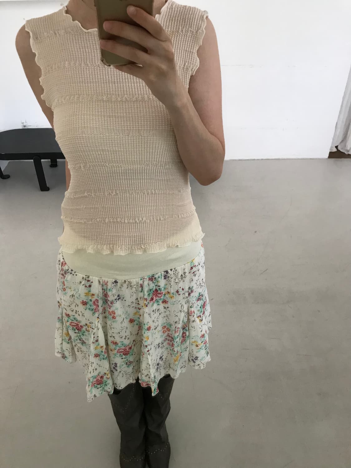 vintage pleats sleeveless 상품이미지4