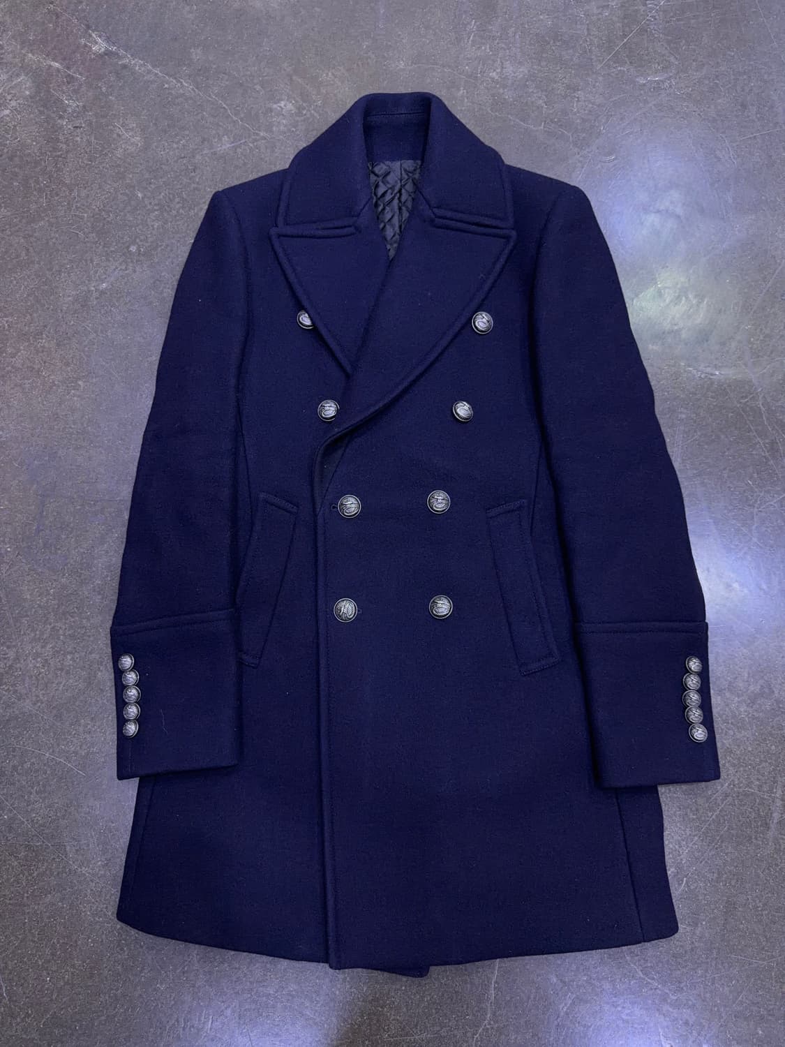 시스템옴므 울 캐시미어 더블 블레스트 코트 자켓 네이비 95 상품이미지1
