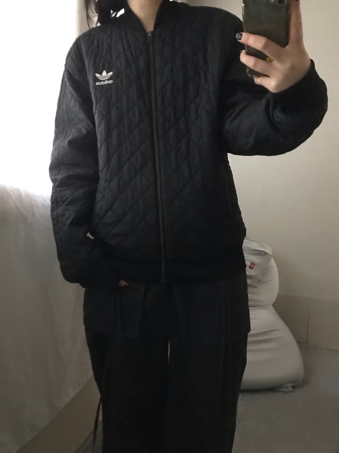 아디다스 블랙 삼선 패딩 상품이미지6