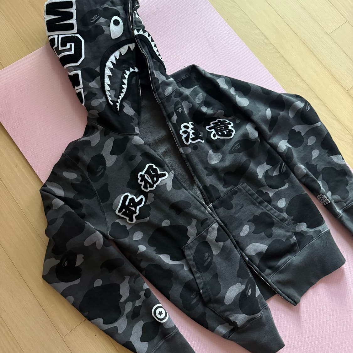 bape x black eye patch 카모 후디 s 상품이미지6