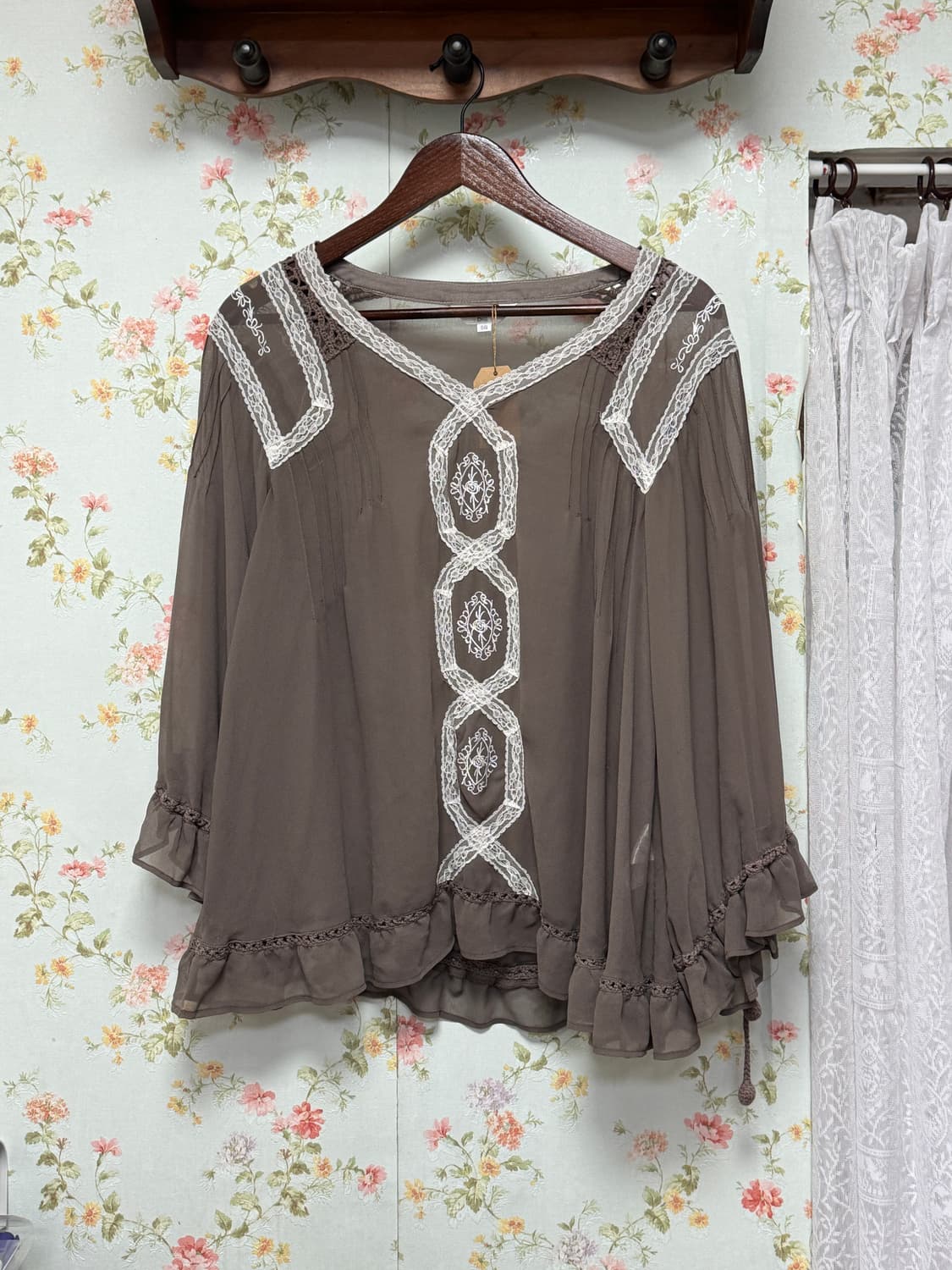 모카 시스루 블라우스 상품이미지1