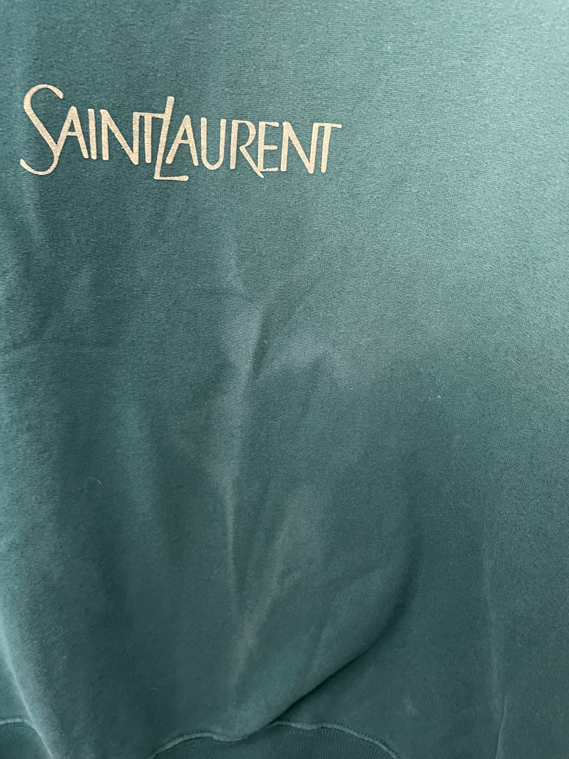 생로랑 로고 프린팅 그린 맨투맨 상품이미지6