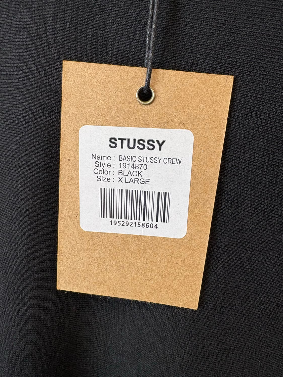 새상품 스투시 베이직 로고 크루넥 블랙 스웻셔츠 상품이미지9