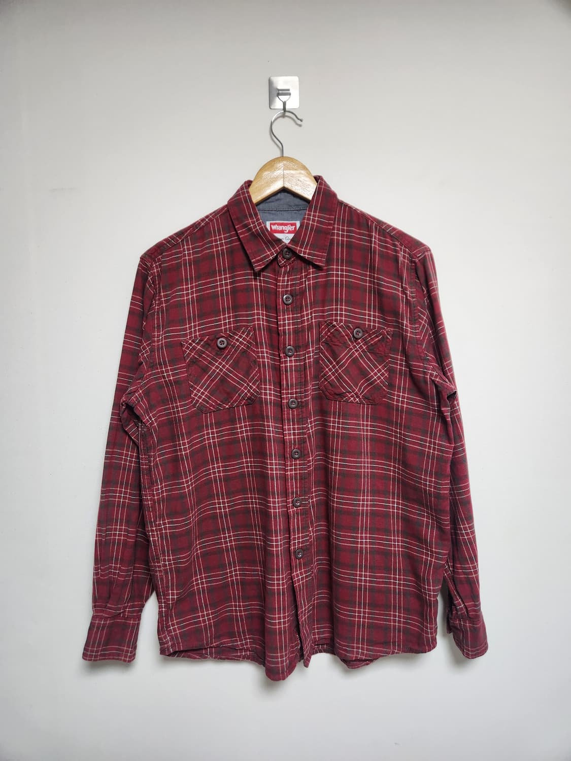 랭글러Wrangler 체크 셔츠 M - S81 상품이미지1