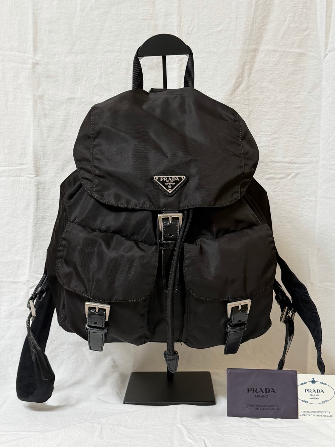 정품 프라다 미디움 백팩 딥브라운(게런티카드 있음) 상품이미지3