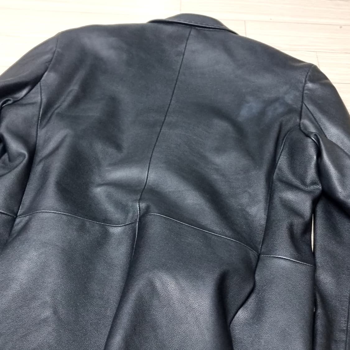 LG패션 마에스트로 블랙 가죽 남성 자켓(100) 상품이미지8