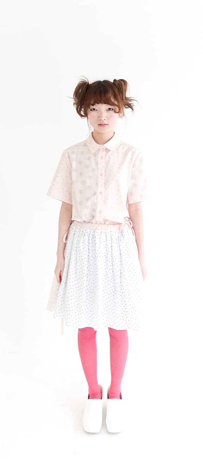 샵페어리 [F.E.E.S] half pattern cotton skirt 상품이미지6