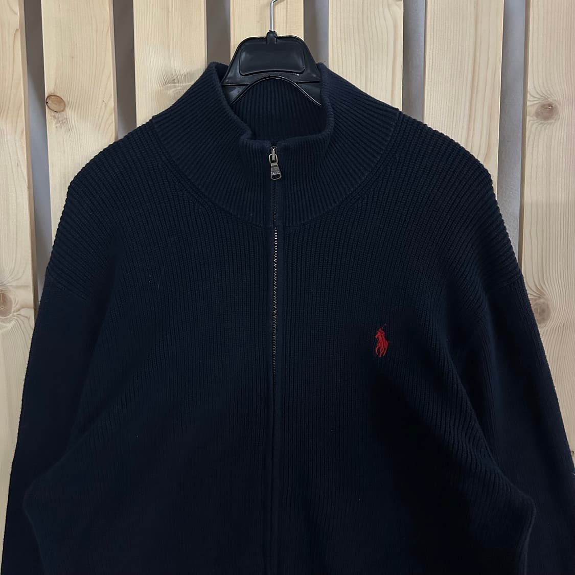 (L) 폴로 랄프로렌 네이비 니트 집업 상품이미지3