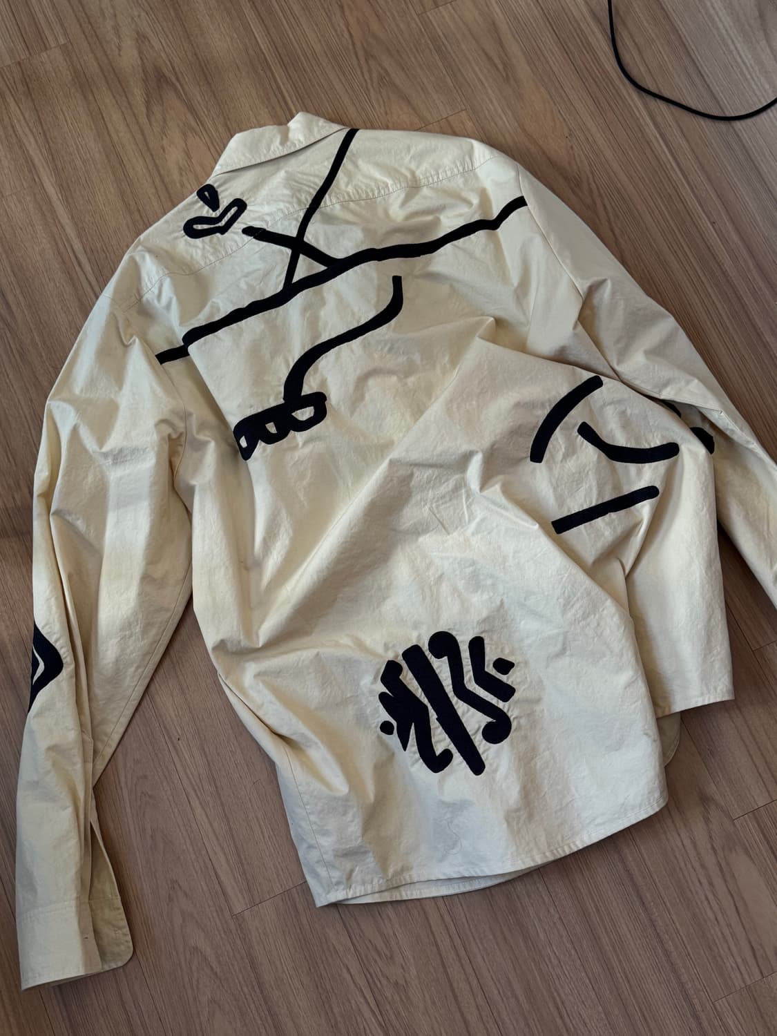 나누슈카 포플린 패턴 옐로우 셔츠 상품이미지1