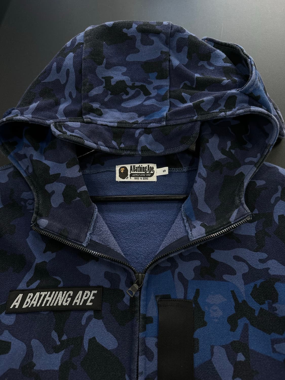 베이프 마스크 샌드카모 밀리터리 릴렉스드핏 풀후드집업 청계 상품이미지9