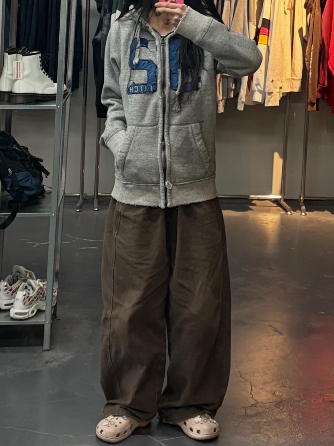 아베크롬비 그레이 92패치 후드집업 A3311 상품이미지1