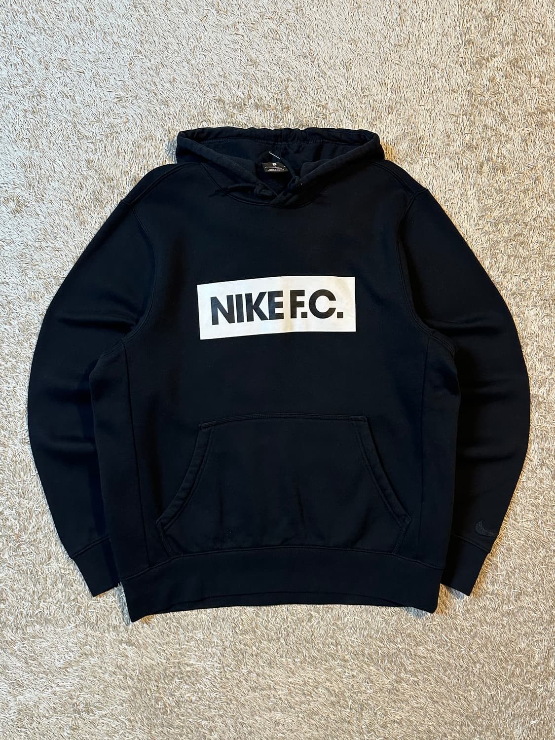 나이키 NIKE 박스로고 기모 후드티 블랙 상품이미지1