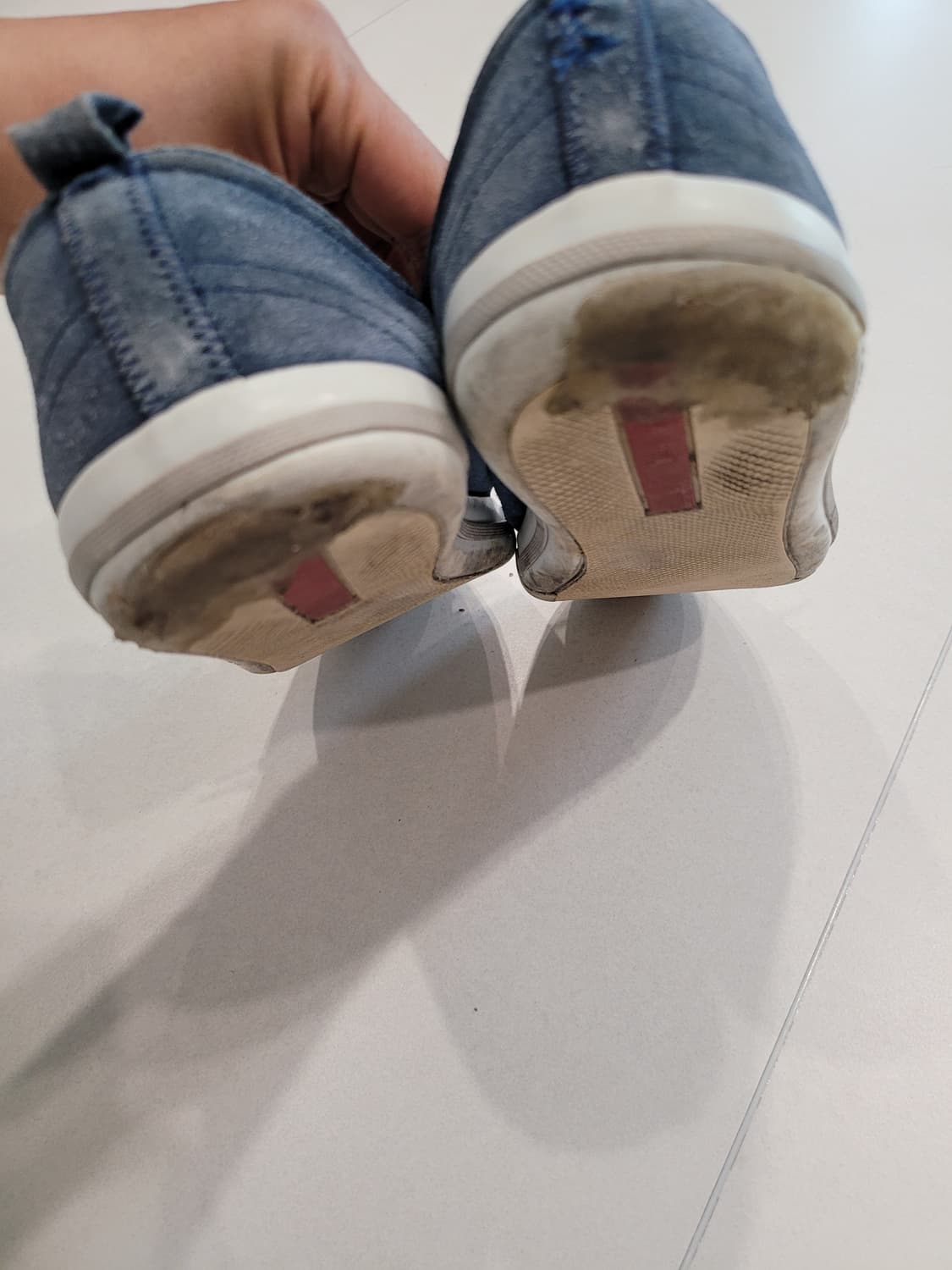 프라다 리네아 로사 스웨이드 스니커즈 (7.5 / 국내 270 추천) 상품이미지8