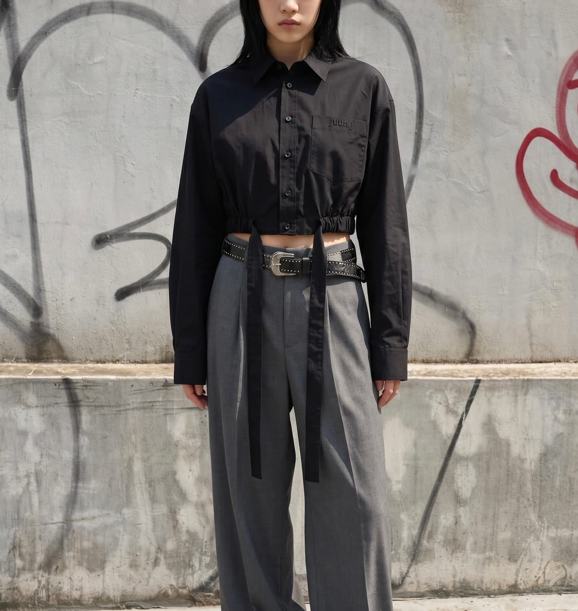 38/ 준지 23FW 크롭 오버 셔츠자켓 상품이미지1