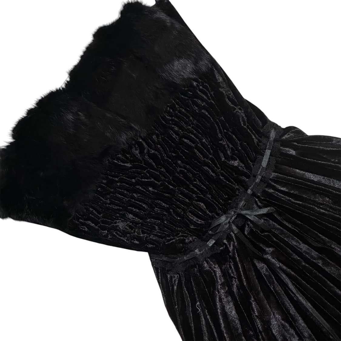 00s 고딕 무드 벨루어퍼 슬립 드레스 상품이미지4