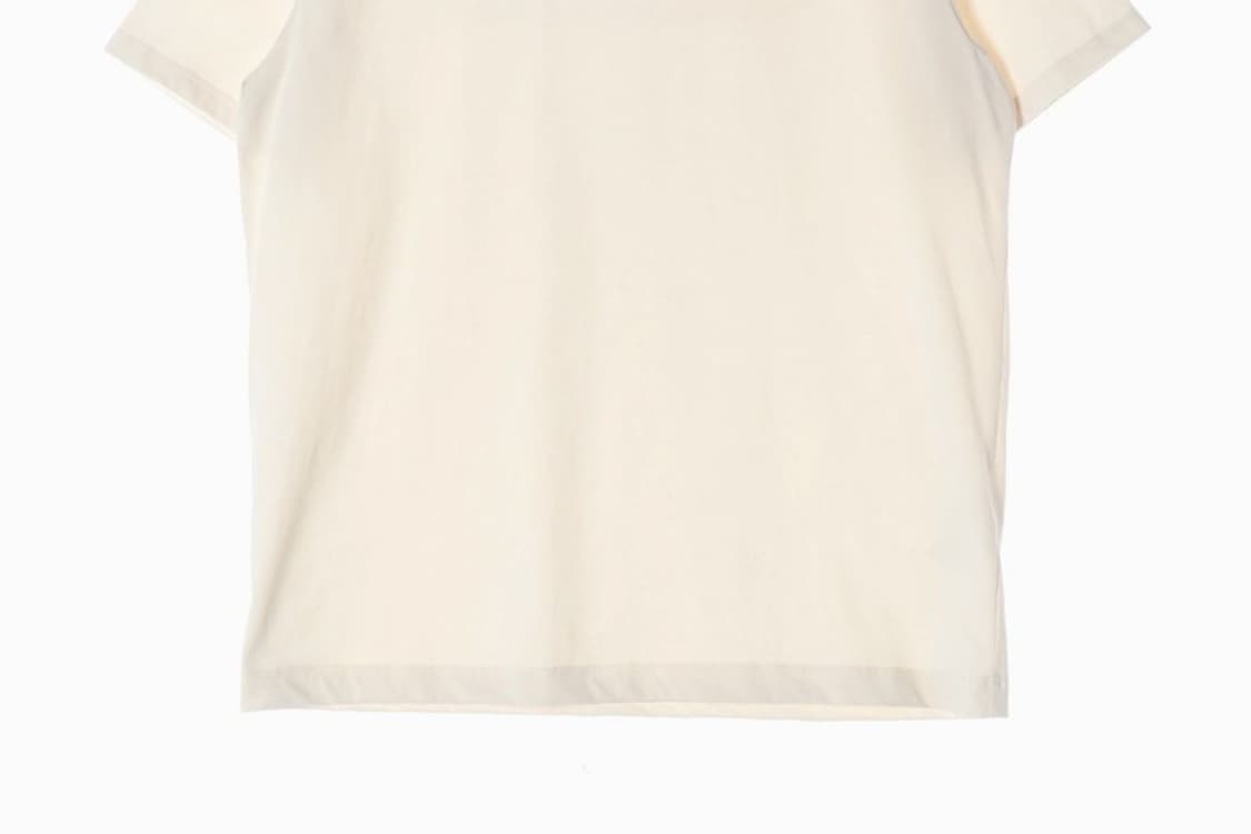 SATUR 로고 자수 크림 반팔 티셔츠 상품이미지4