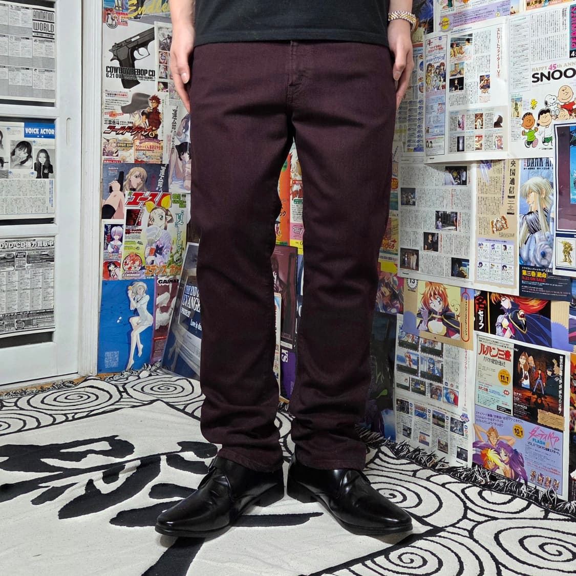 JPN 에드윈 레드 브라운 503 코튼 팬츠 상품이미지1