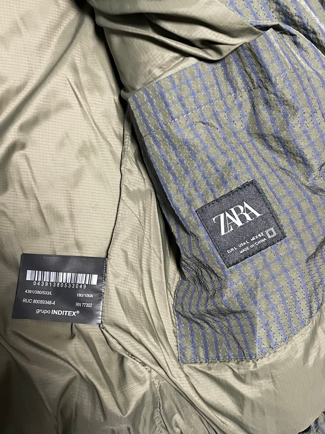 자라 체크 패딩 상품이미지3