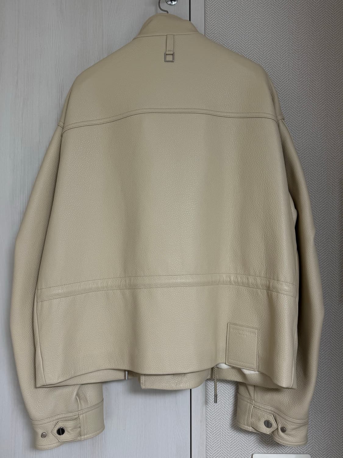 (48) 22ss 우영미 사슴가죽 레더 자켓 베이지 상품이미지2