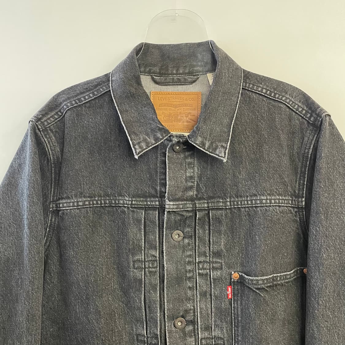 리바이스 타입1 흑청 데님 트러커자켓 상품이미지2