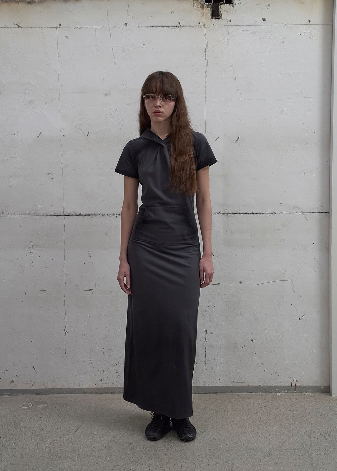 Lcdc HOODED TWISTED DRESS (DARK GREY) 상품이미지2