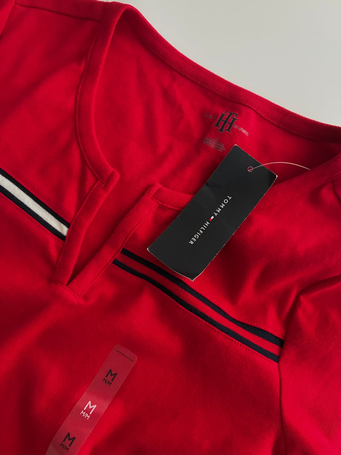 M) 새상품 타미힐피거 여성 반팔 티셔츠 레드 상품이미지6