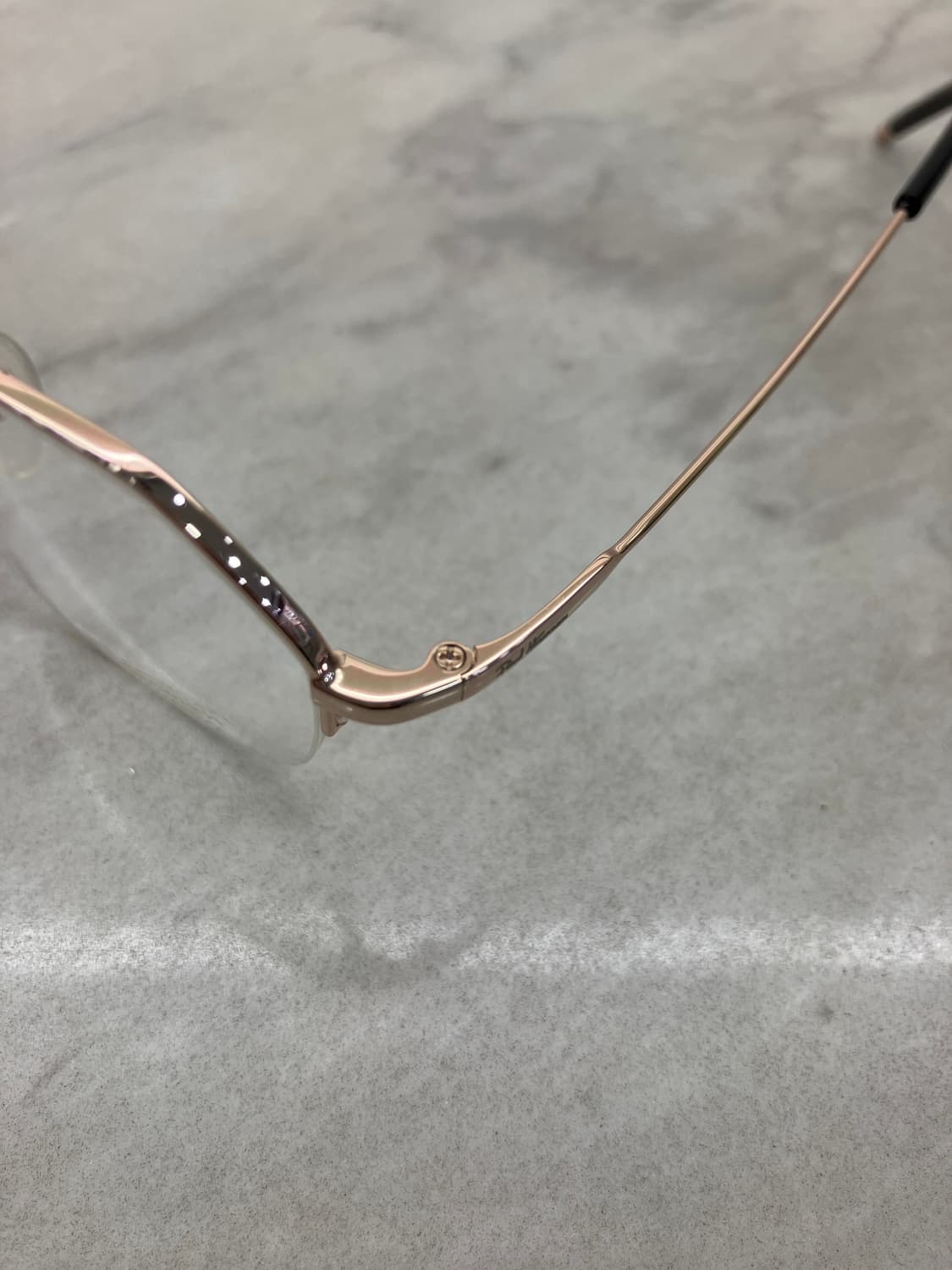 B41 폴 휴먼 Paul Hueman 로즈골드 라운드 반무테 안경 상품이미지2