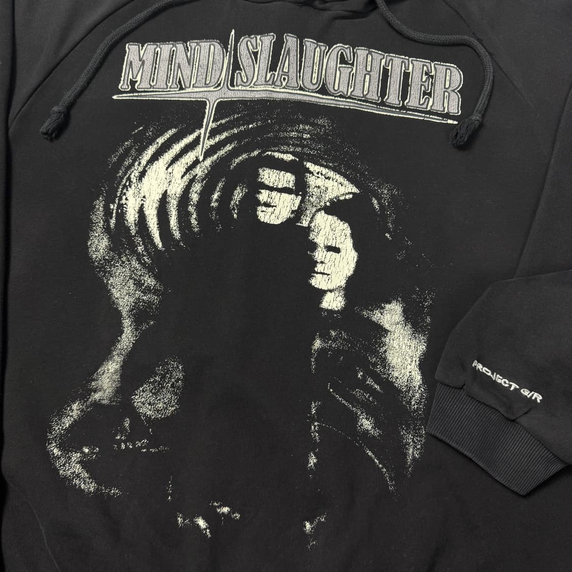 (OS) 프로젝트 G/R 마인드 슬로터 워시드 후드티 블랙 상품이미지2