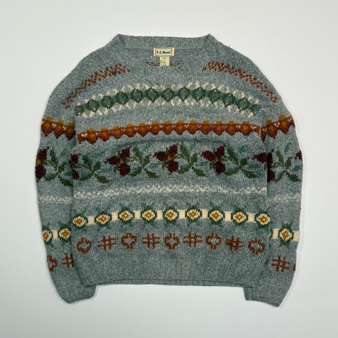 80s L.L.beam flower pattern sweater knit 상품이미지1