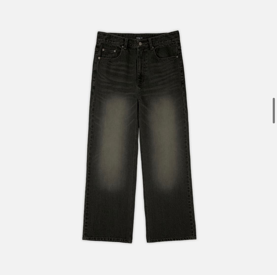 (새상품)(L) 드로우핏 콘트라스트 세미 와이드 워싱 데님 팬츠 판매 상품이미지8