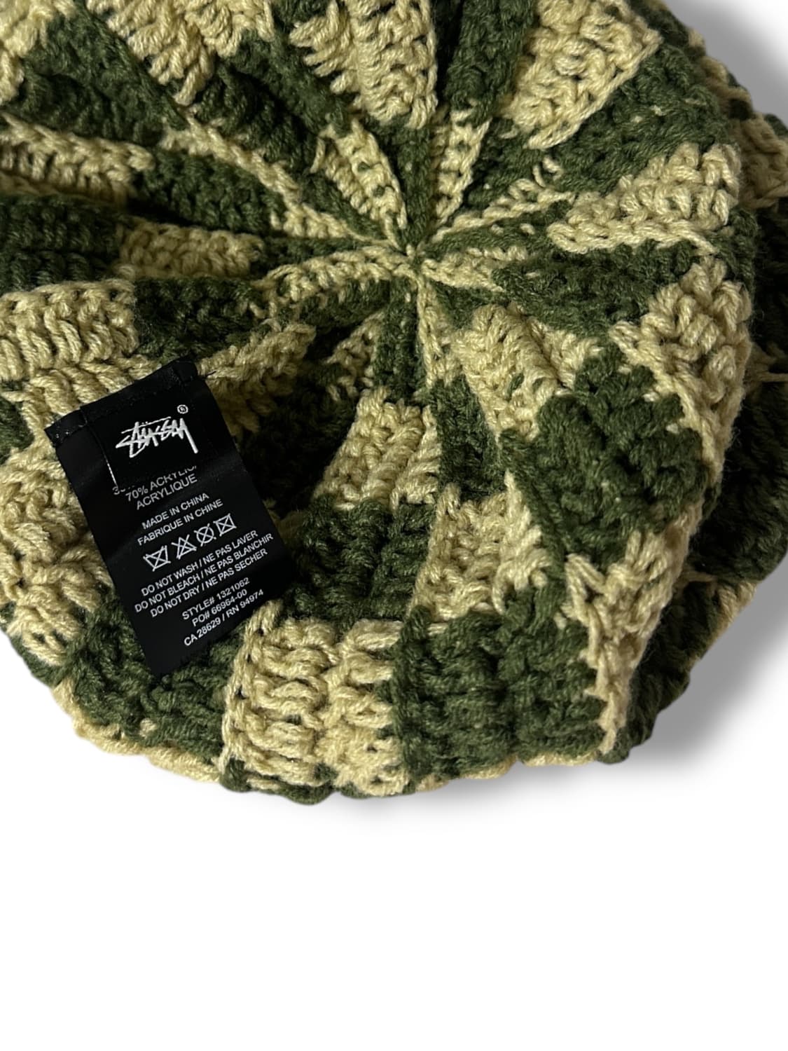 [스투시]stussy crochet checker beanie olive 상품이미지4