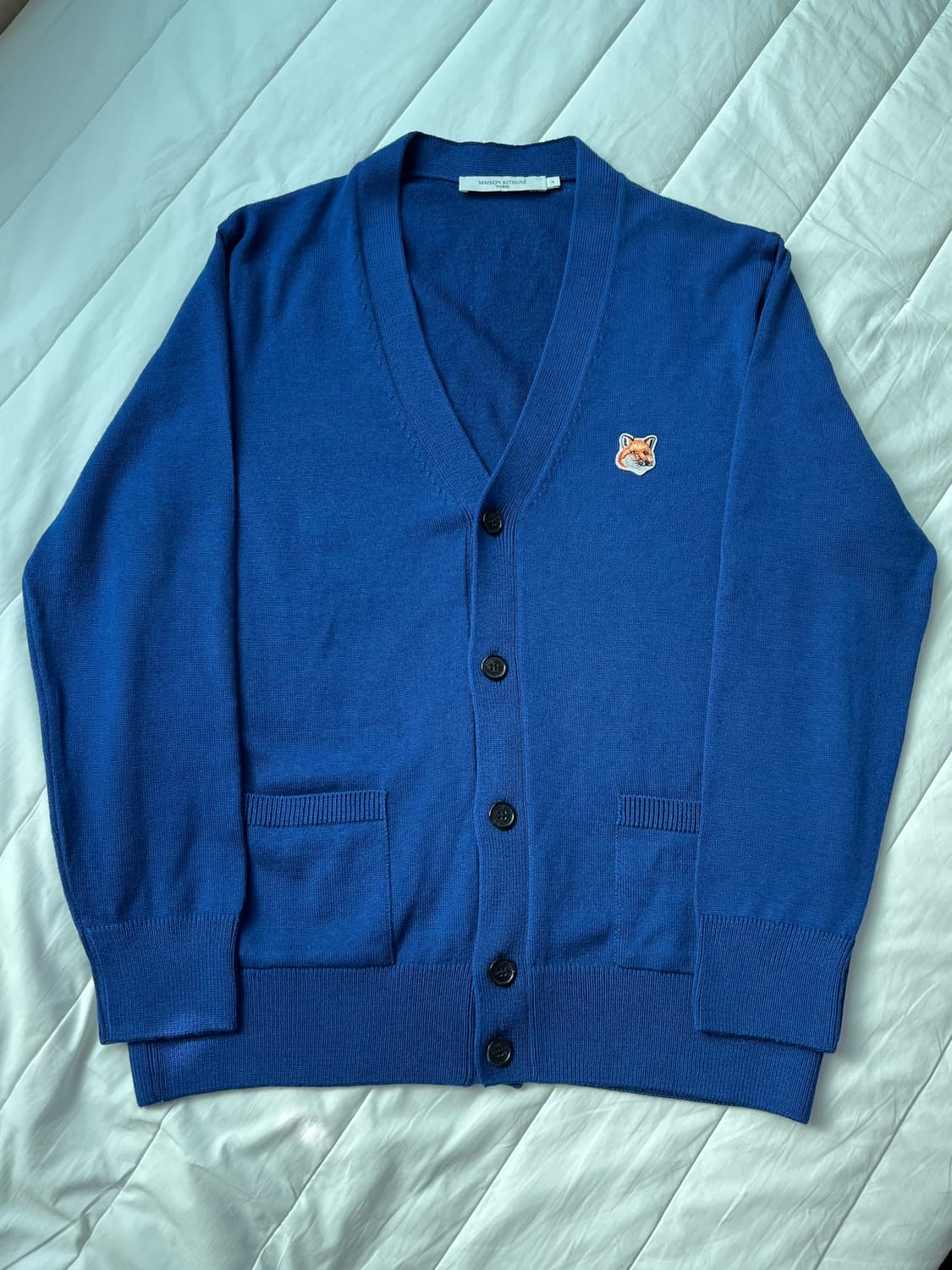 메종키츠네 폭스헤드 울 가디건 상품이미지1