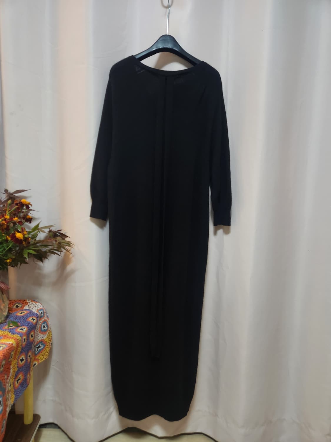 Mare di Mari 100%캐시미어블랙 브이넥 니트 롱 원피스 상품이미지6