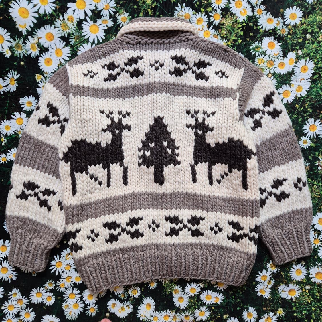 KISITAU 사슴 패턴 캐나다 코위찬 M 상품이미지3