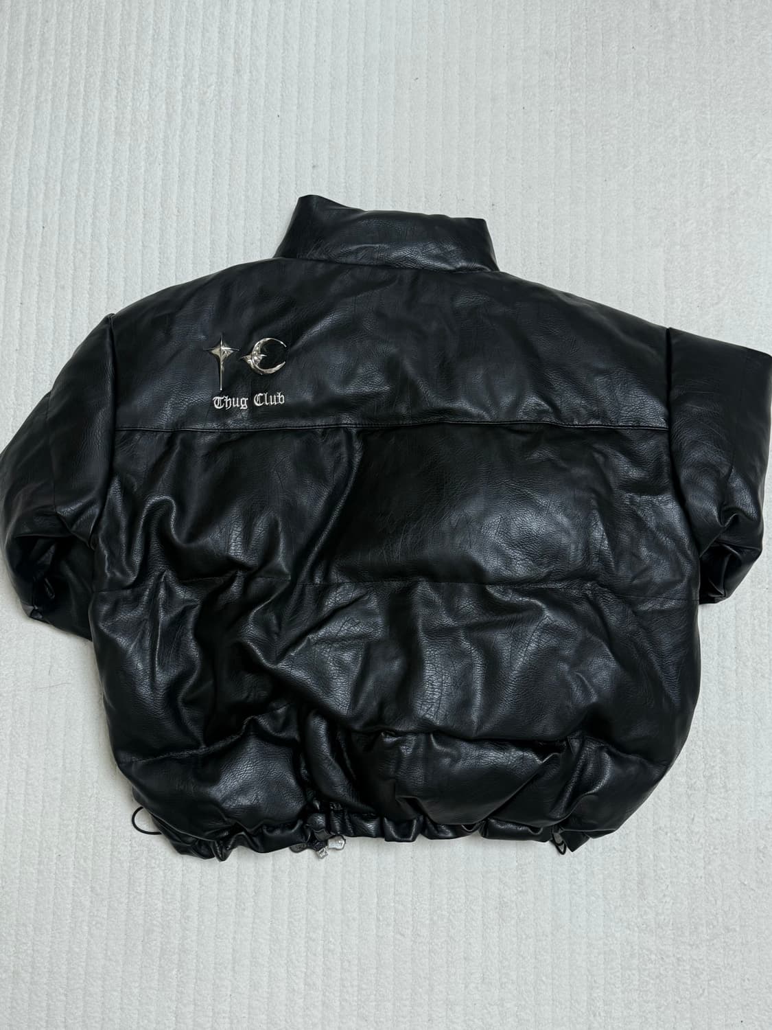 떠그클럽 패딩 레더 퍼퍼 자켓 블랙 2사이즈 상품이미지3