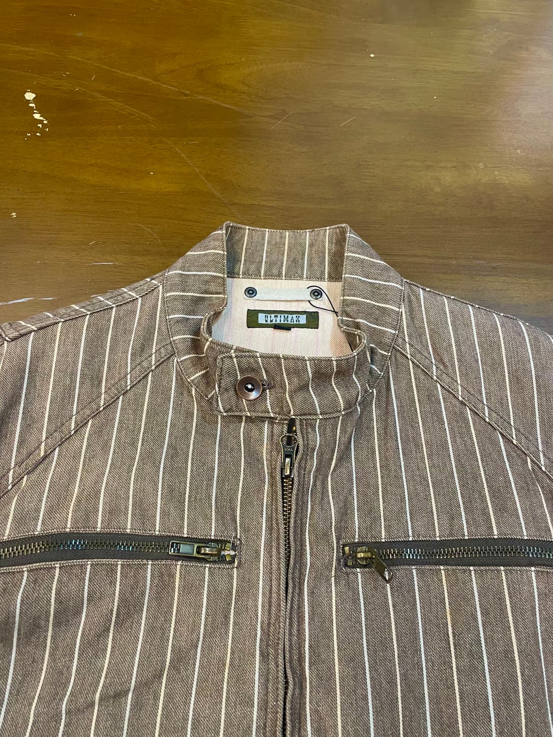 일본빈티지 스트라이프 집업 데님자켓 B162 상품이미지3