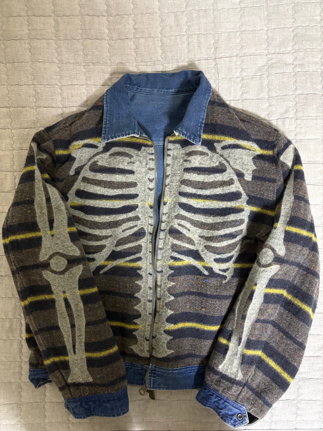 캐피탈 데님 본 리버시블 집 업 워크 자켓 인디고 3 L 상품이미지1