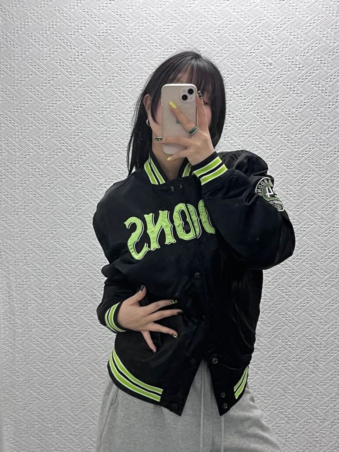 스타터 GOONS 희귀 키치 네온 스타디움 바시티자켓 M C07419 상품이미지2