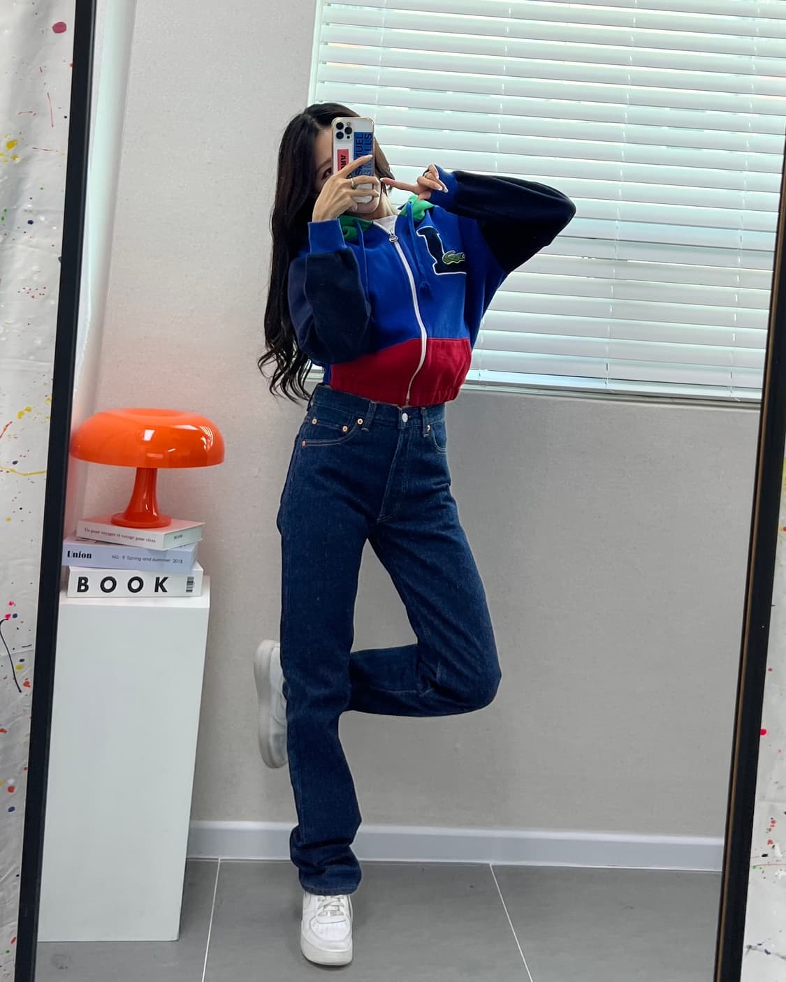 (WOMEN)라코스테 크롭 후드집업-M1478 상품이미지7