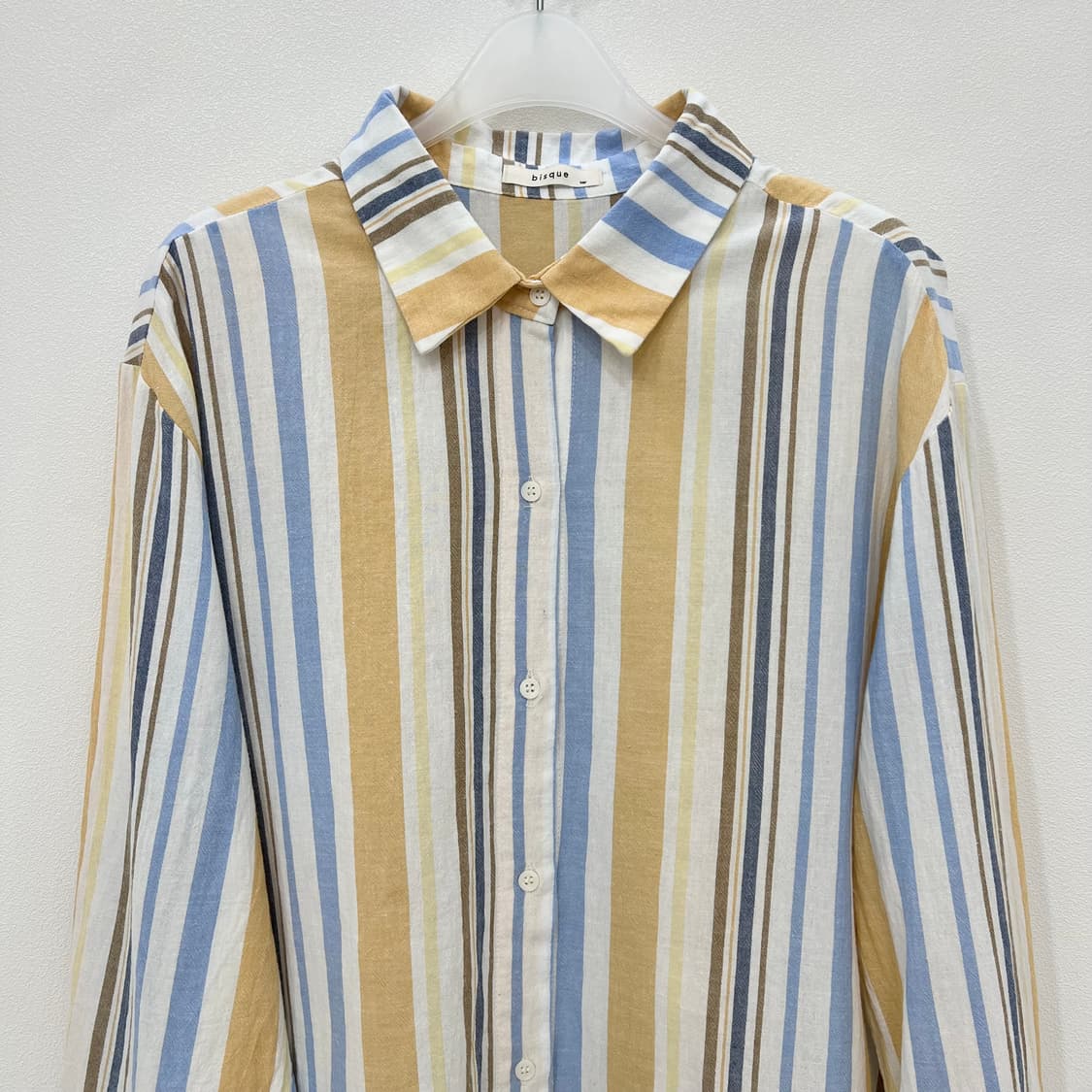 스트라이프 거즈면 셔츠 여성남방 상품이미지2