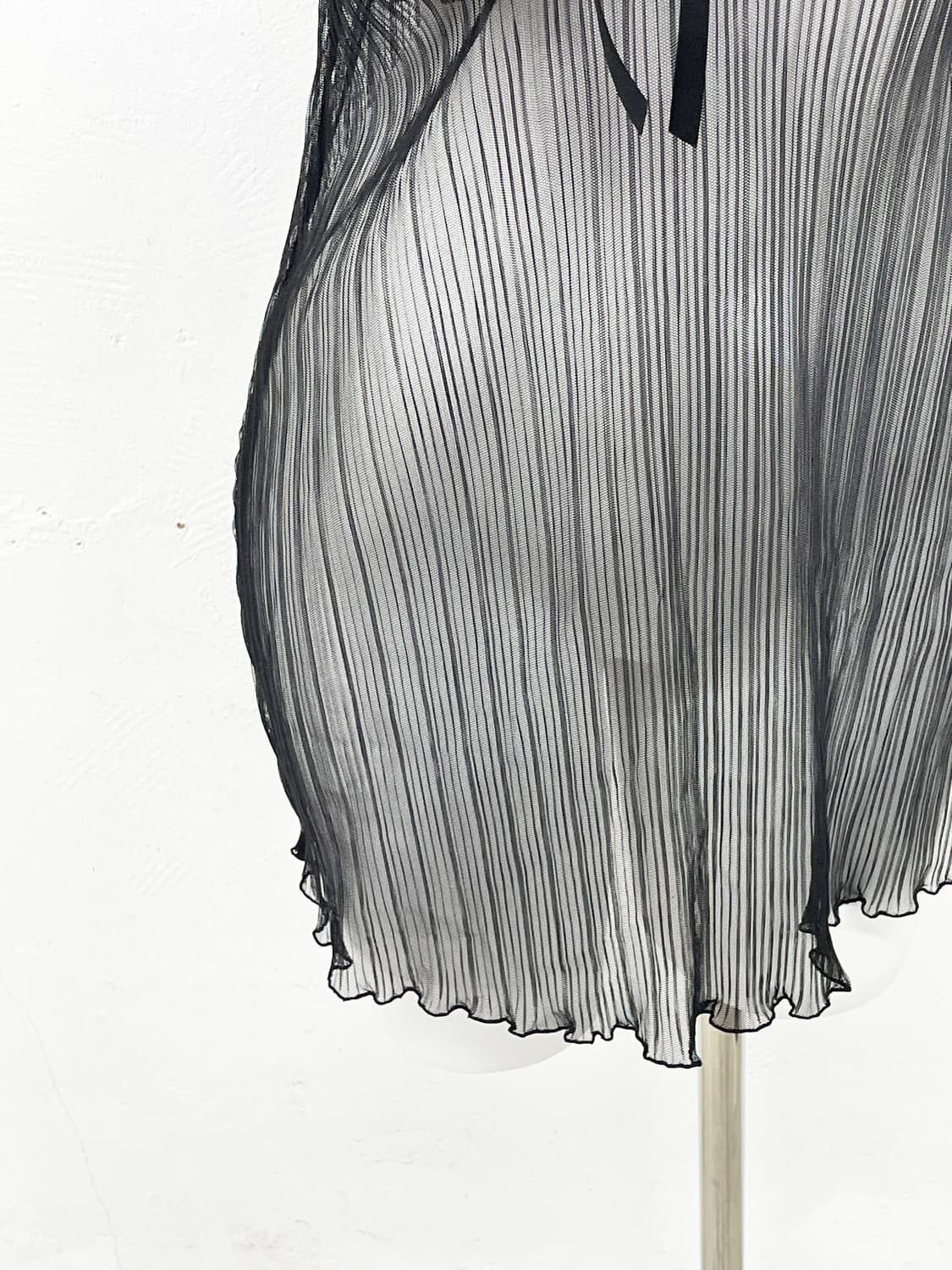 블랙 리본 레이스 슬립 상품이미지3