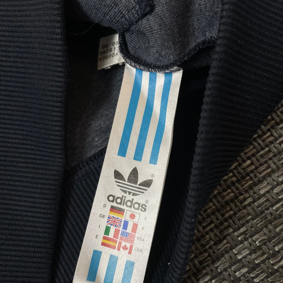 아디다스 네이비 구형 파이어버드 후드 트랙탑 져지 100 상품이미지6