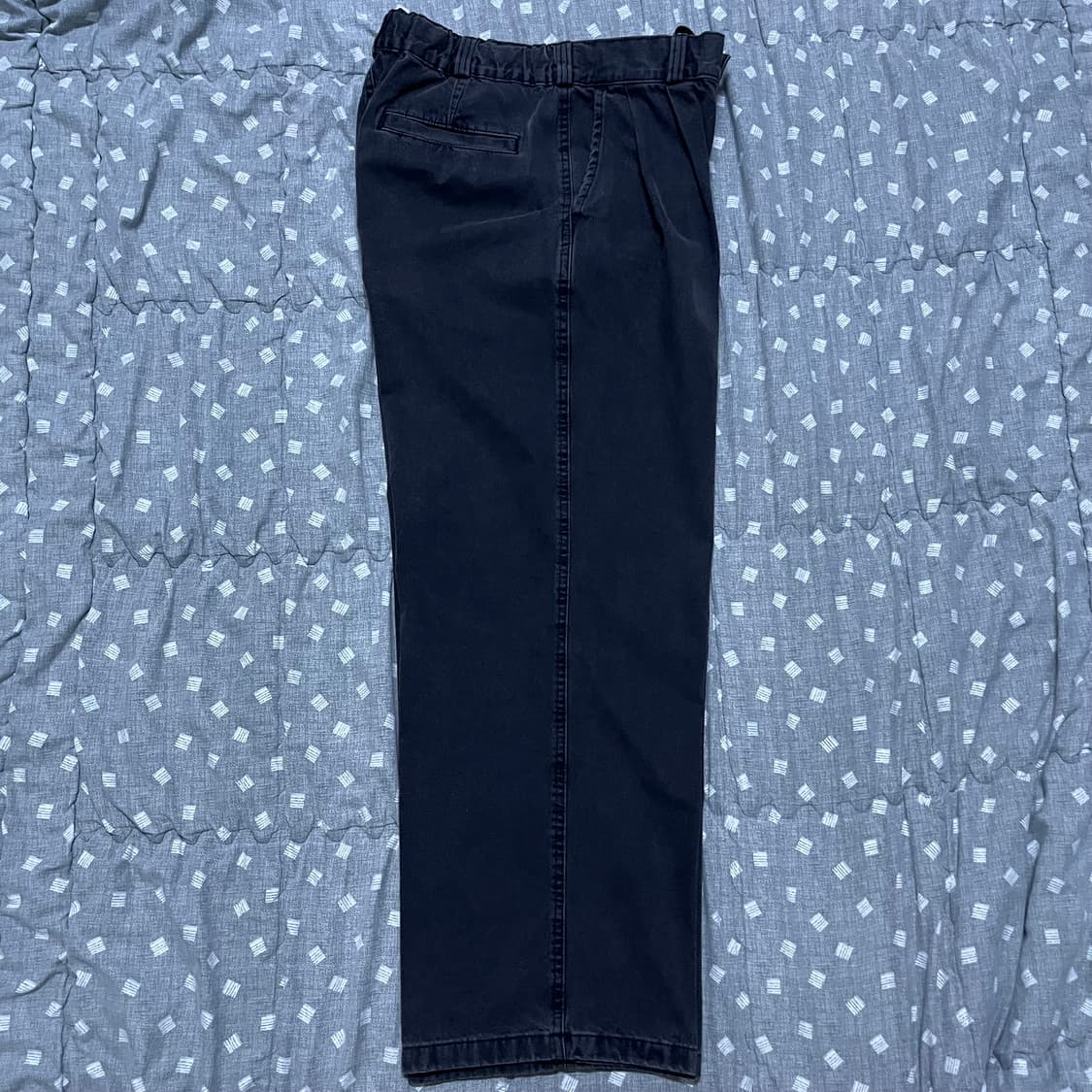 [거의 새상품, M] GU 슈퍼와이드 데님 팬츠 슬랙스 블랙 상품이미지4