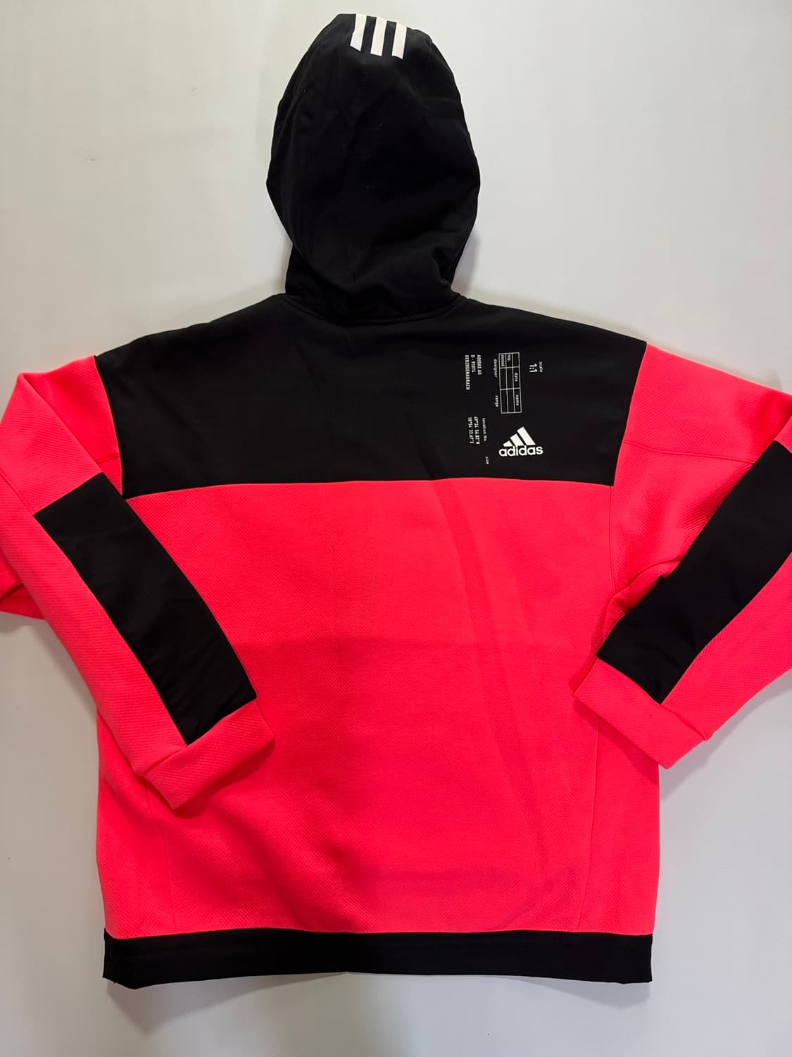아디다스 반집업 아노락 후드 찐핑크 형광(M사이즈) 상품이미지6