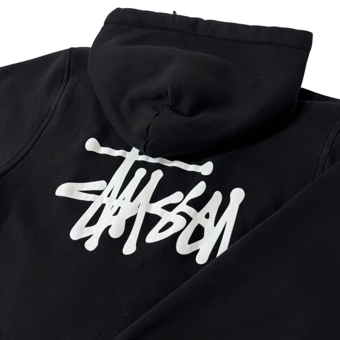 정품 스투시 블랙 빅로고 후드집업 상품이미지1