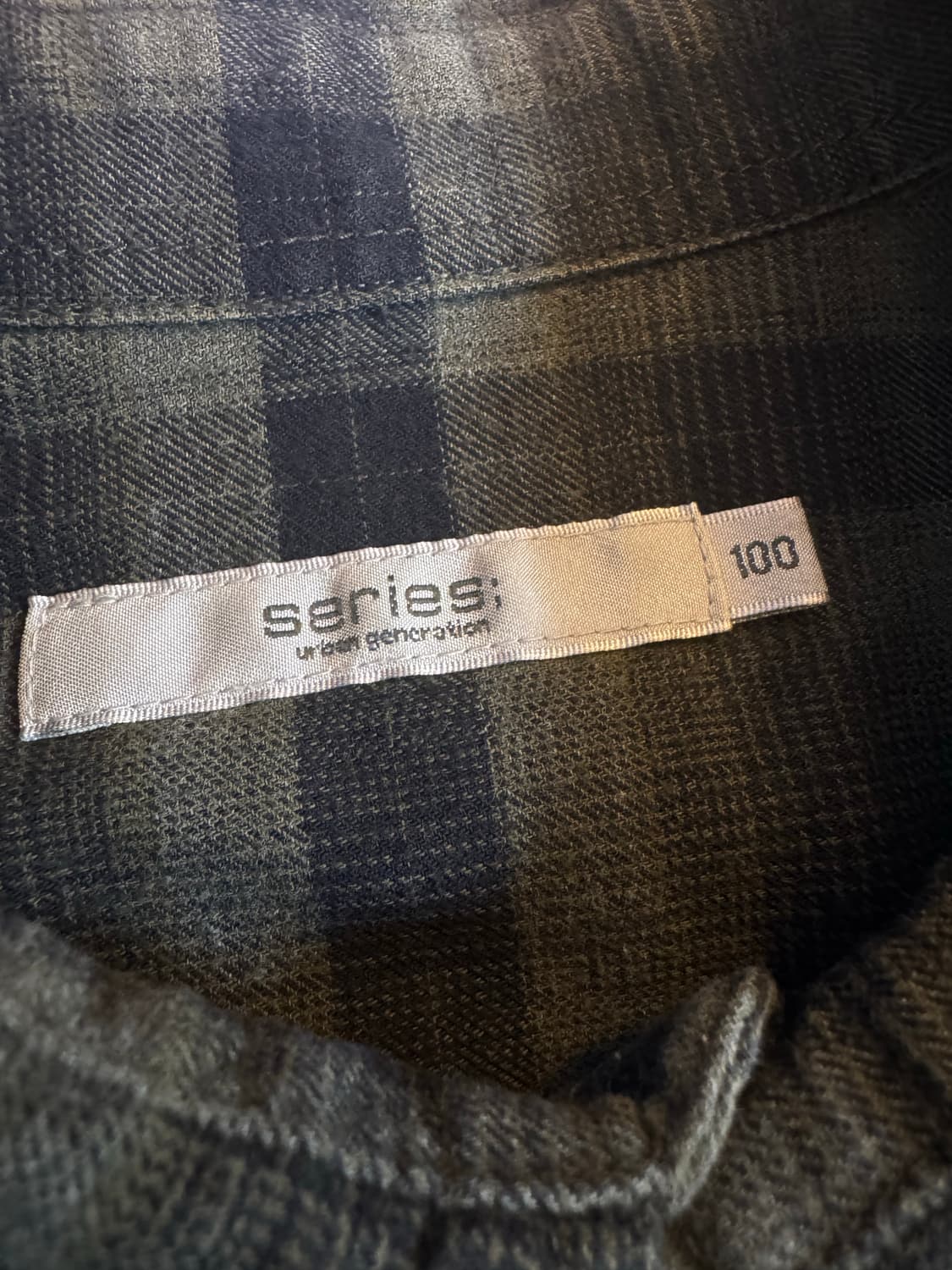 [L]Series 시리즈 플란넬 체크셔츠 다크카키 상품이미지4