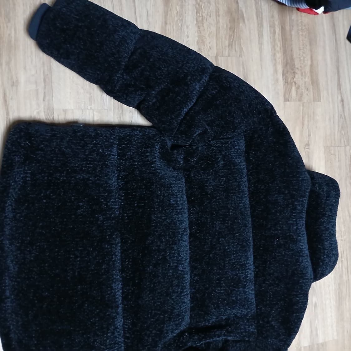 로맨틱크라운 벨벳 니트 다운 패딩 자켓 남녀공용 상품이미지6